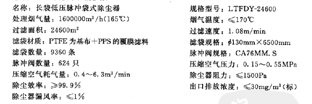 低压长袋脉冲袋式除尘器